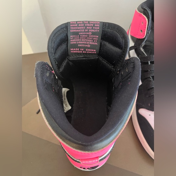 Nike Air Jordan 1 Mid Pink Black White Sneakers | Women’s Size 6 - Picture 4 of 9